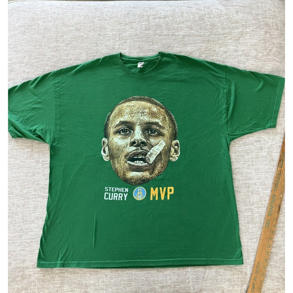Vintage Golden State Warriors Stephen Curry MVP Face Shirt Mens Size 3XL